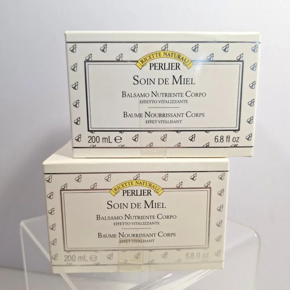 Perlier Honey Miel Nurturing Body Balm Lotion Bath Shower Cream 4 Lot - Picture 6 of 12